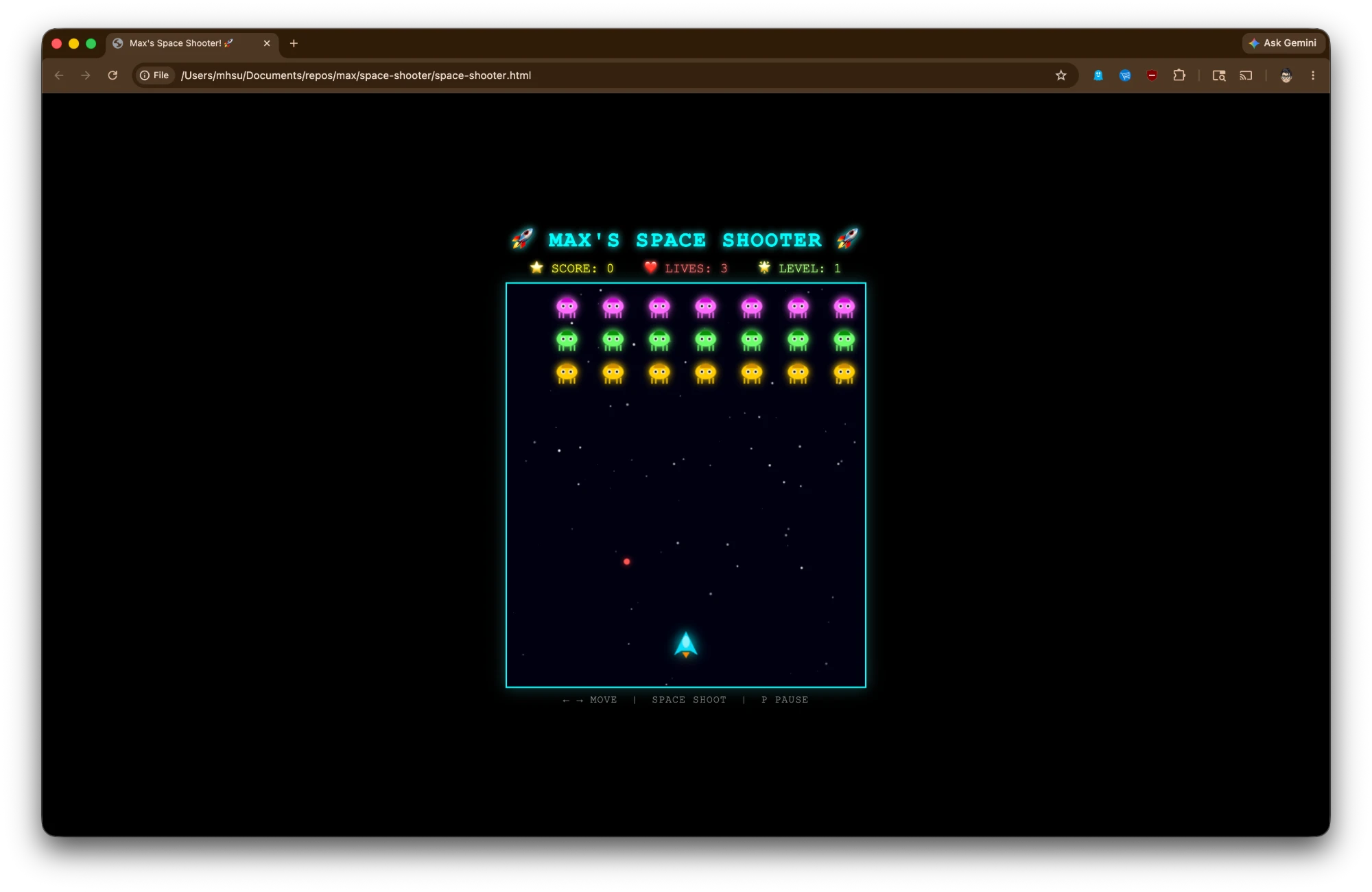Space Shooter version 1